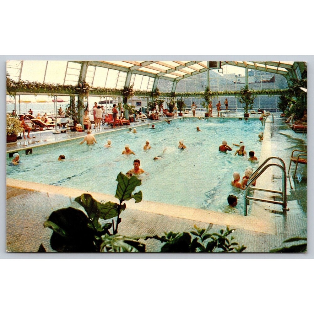 Vintage Postcard Chalfonte-Haddon Hall Indoor Pool Atlantic City New Jersey NJ